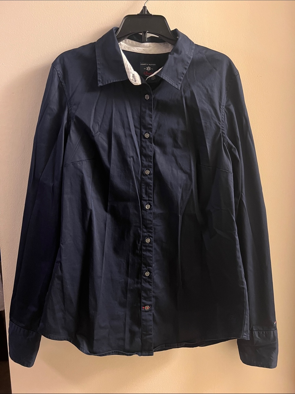 Tommy Hilfiger Navy Button-Down Women's Shirt